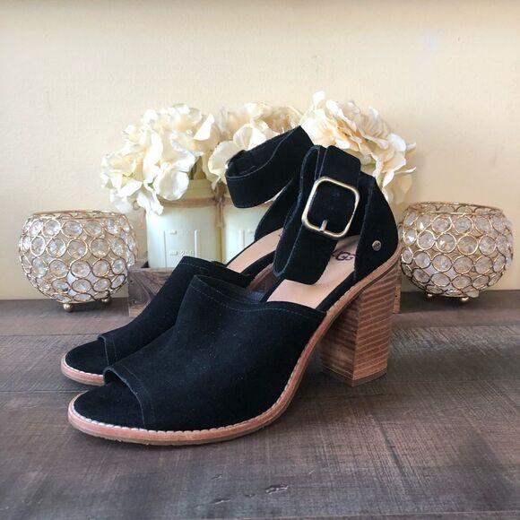 Ugg Aja Ankle Strap Block Heels - Picture 1 of 8